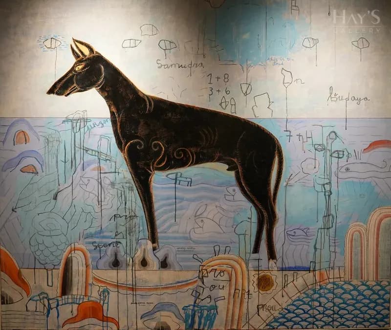 A Black Dog On The Stone